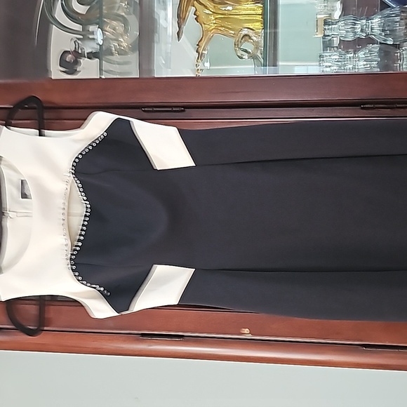 Vince Camuto Cutout Sequined Front Shealt Scuba dress Color block sz 2 n… - Picture 7 of 11